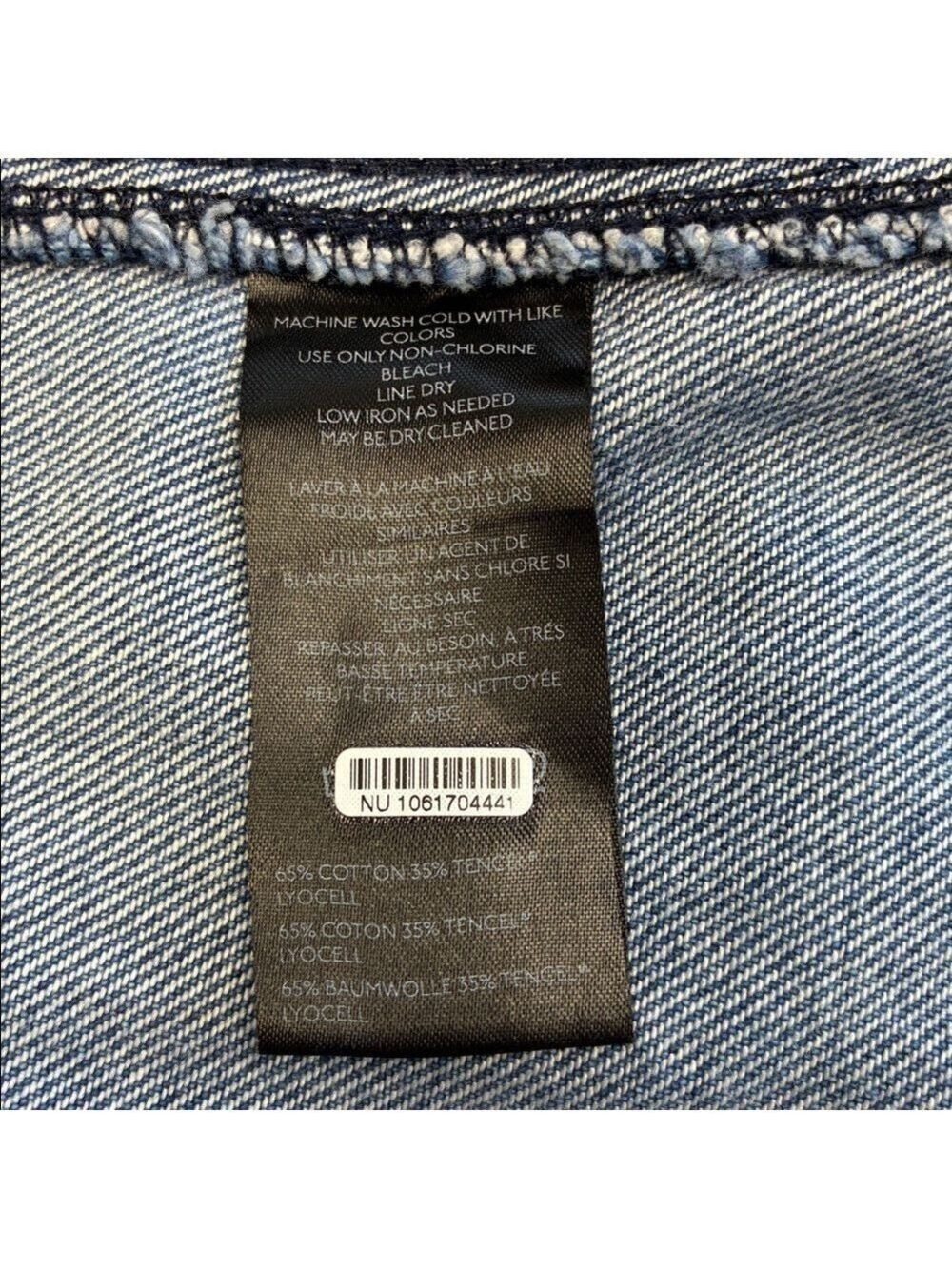 Anthropologie Pilcro Barrel Denim Maxi Skirt Rear Slit 26W - Picture 10 of 10